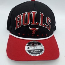 New Era 9Forty Chicago Bulls Red  Black Snapback Cap Hat M-Crown A Frame