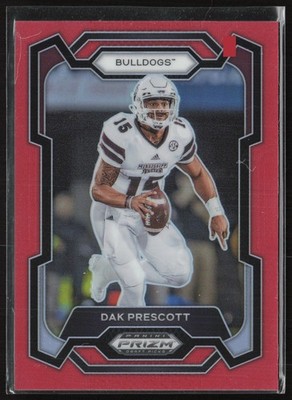 2024 Prizm Collegiate Draft Picks Dak Prescott Red /299 #65 Mississippi State