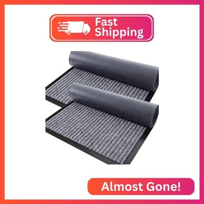 OLANLY 2-Pack Front Door Mats 35x23, Waterproof Heavy-Duty Doormats