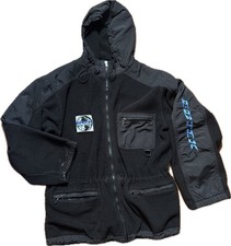 VTG EBTEK Eddie Bauer Jacket Men  s M Black Hooded Nylon Full Zip 90s RARE READ 