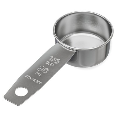 1/8 Cup Stainless Steel Measuring Cup | Sturdy Metal 30 ml | 30 cc | 1 oz | S...