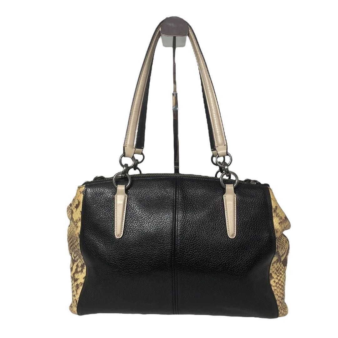 Excellent Condition COACH Python Pattern Leather … - image 3