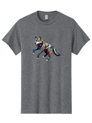 Colorful-Fox Mens Graphic Tee, 100% Cotton, Casual Summer Wear