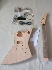DIY Explorer Electric Guitar Kits HH Pickups Wrapped With Color Shells