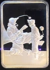 1976 All American USA  Norman Rockwell Saturday Post-0.999 Silver 1 Oz Art Bar