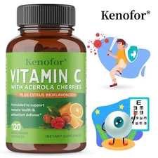 Vitamin C Capsules - Supports eye, skin and heart health, immune system support