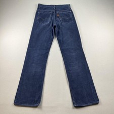 Vintage Levis Pants Womens 26x28 Navy Blue Corduroy Chino Orange Tab USA 70s