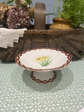 Antique Minton (?) Hand painted Floral Cake Stand Stunning