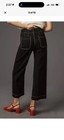 Anthropologie Maeve Colette Pants Black White Contrast Stitch Size 30 — photo 2