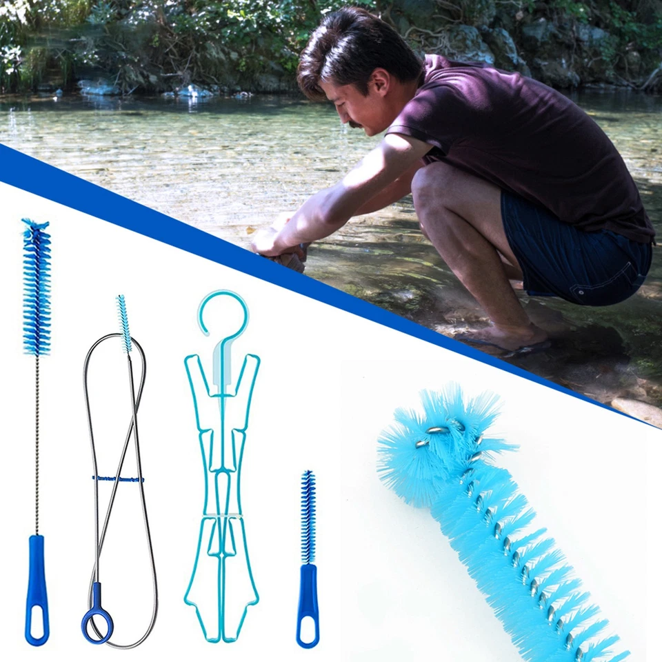 Kit de limpeza de bexiga hidratação 4 em 1 kit de limpeza de reservatório de água conjunto de limpador - Imagem 4 de 4