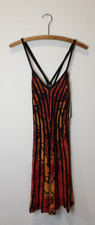 NWT Guess Dolcie Pleated Viper Reptile Print Strappy Dress M