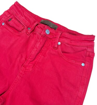 Judy Blue Jeans Women's Size 3/26 Red Garment Dyed Straight Leg
