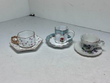 Vtg Collection Miniature Cup Saucer China Japan Flower Lot 33