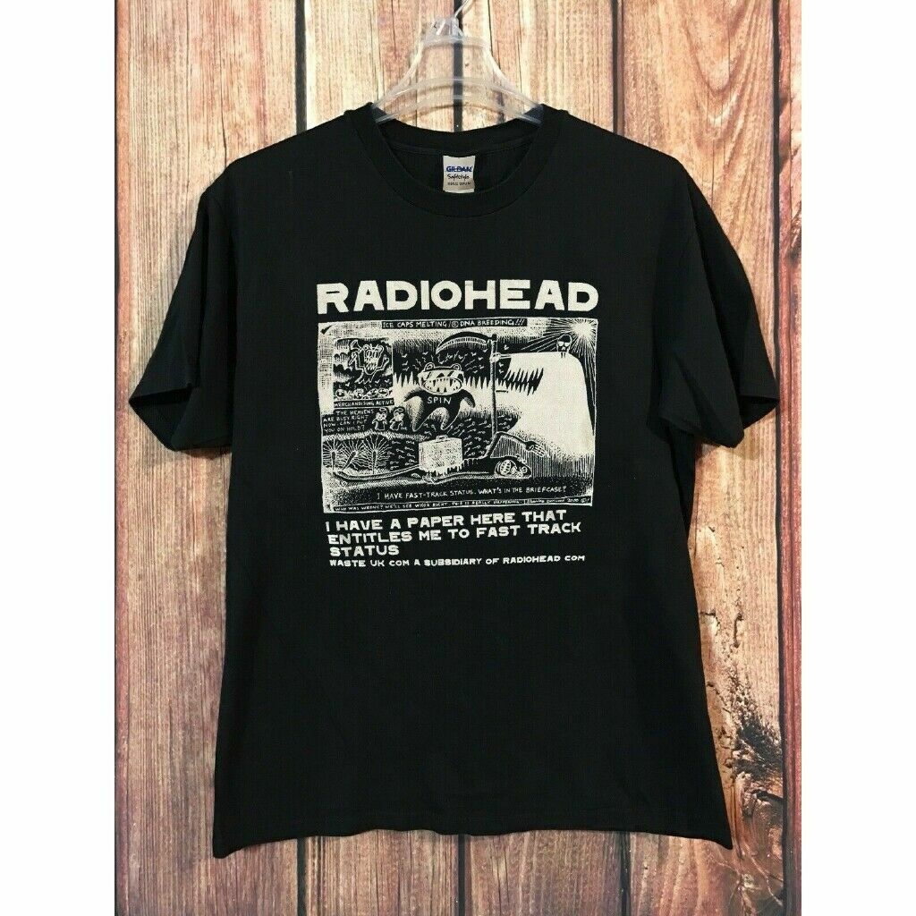 Hot Vintage Radiohead Concert Tour Rock Music Band T-Shirt, USA Unisex Size Tee