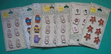 CERAMIC BUTTONS Trena's Trinkets Ceramic Buttons - Mittens, Snowman, Gingerbread