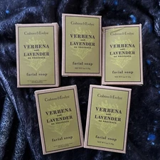 5x Crabtree & Evelyn VERBENA & LAVENDER Facial Soap Travel Size 1oz.