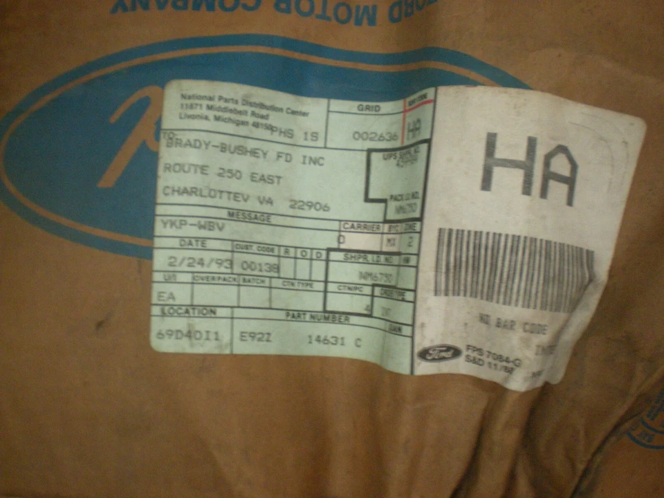 NOS 1989 Ford Probe Front Window Regulator Wiring E92Z-14631-C - Image 2 of 2