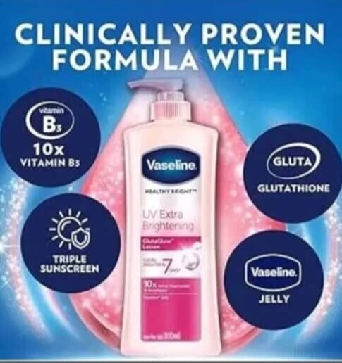 Vaseline GlutaGlow UV Brightening Lotion 500ml Twin Pack