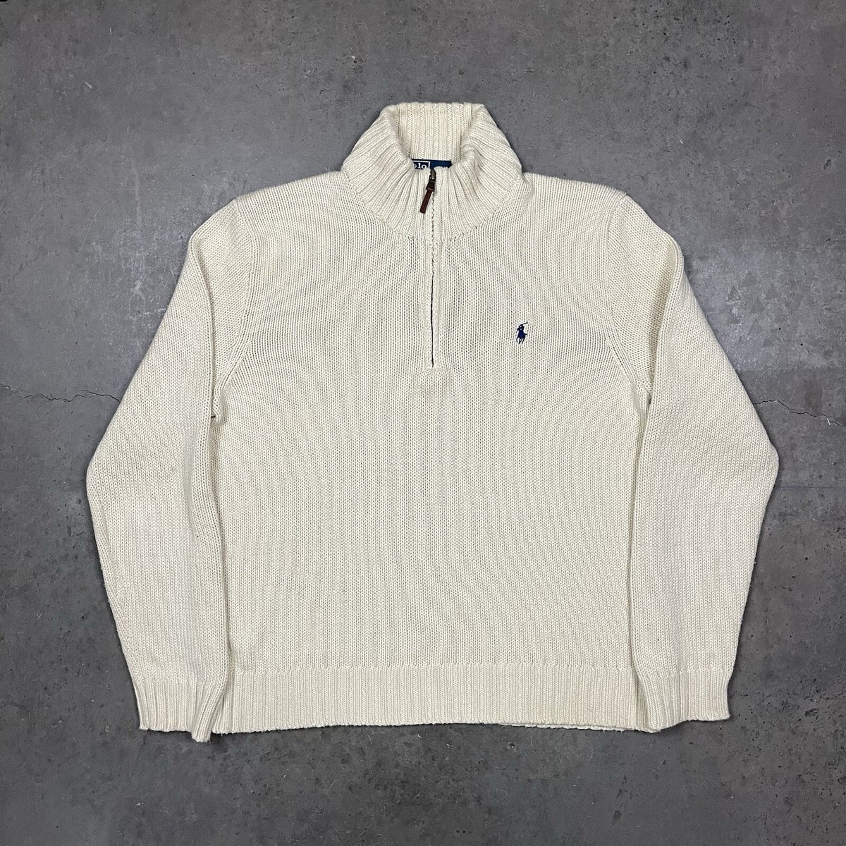 Vintage 90s Polo Ralph Lauren Cotton Knit Quarter Zip Vintage 90s Polo Ralph Lauren Cotton Knit Quarter Zip