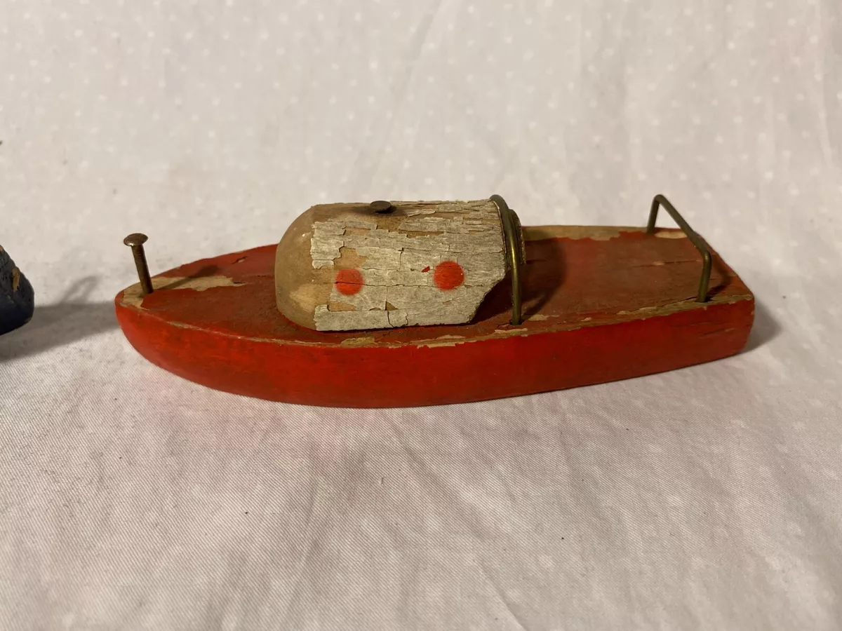 Antique wooden cheap toy boats