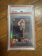 QUENTIN GRIMES PANINI ONE ON ONE BLUE RC #3/30 PSA 8
