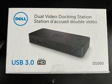 New Dell D1000 Dual Video USB 3.0 Docking Station with 65W AC Adapter
