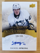 2015-16 UD Exquisite Collection Daniel Sprong Rookie Signatures 186/399 Penguins