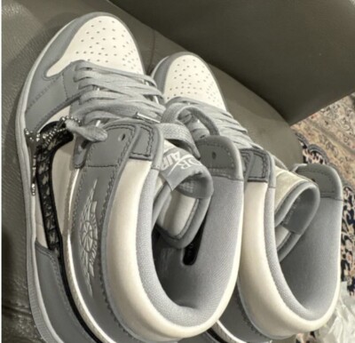Size 9.5 - Jordan 1 x Dior High Gray | eBay