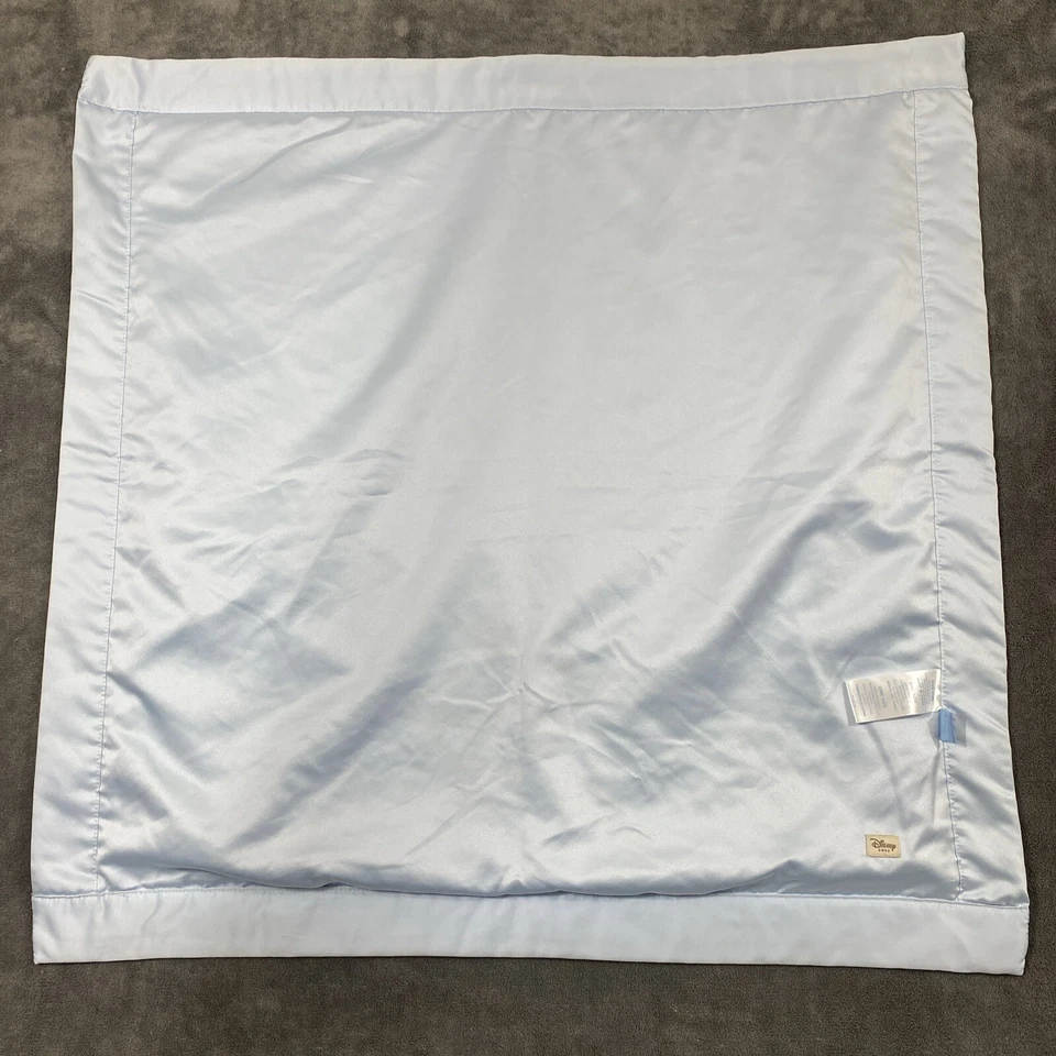 Manta bebé azul Tigger Pooh ribete satinado y espalda satinada Lovey de Disney Foto 3 de 4