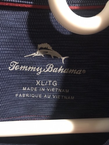 Tommy Bahama Island Zone Blue Gray Short Sleeve Polo Shirt XL - Picture 2 of 3