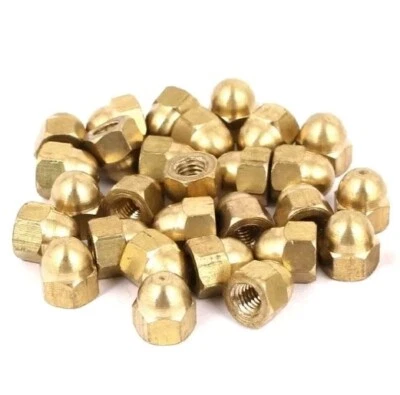QUALWARE 8-32 Brass Acorn Nuts. (25) SOLID Brass. QUALITY Hardware.