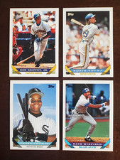 Lot(4) 1993 Topps Baseball Robin Yount Ken Griffey Jr Dave Winfield Frank Thomas