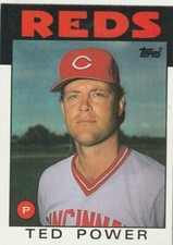 FREE SHIPPING-MINT-1986 Topps #108 Ted Power Reds PLUS BONUS CARDS