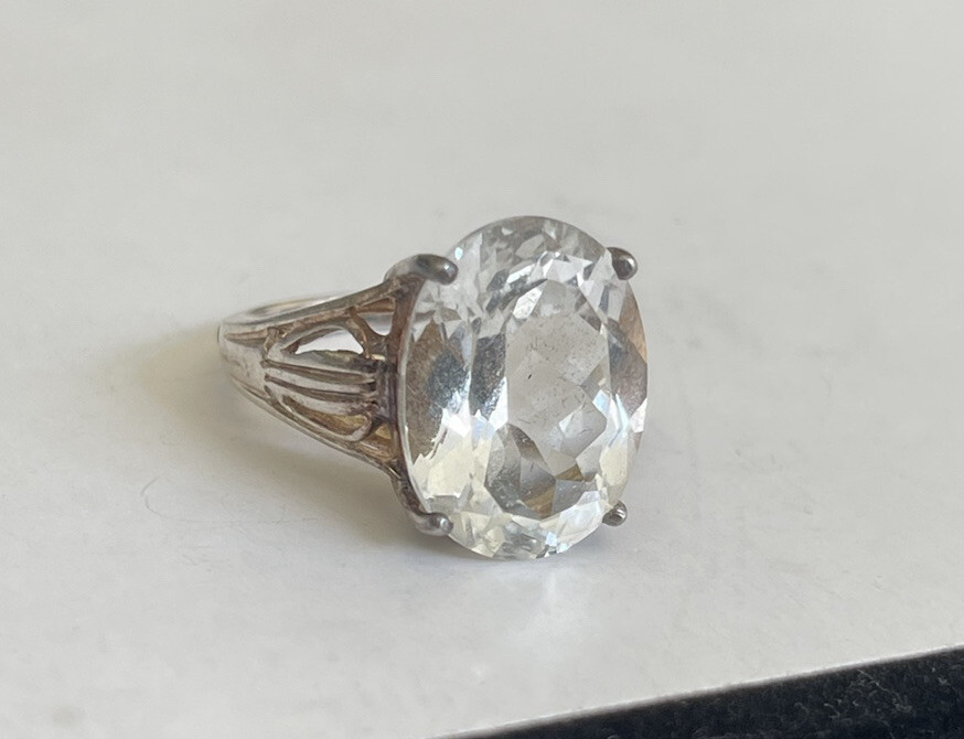 STUNNING LARGE SIGNED DESIGNER CLEAR RHINESTONE S… - image 2