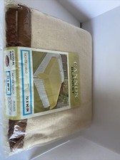 Vintage NEW Cannon Monte Carlo Blanket Brown Binding 72" X 90" Made in USA