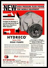 1958 Hydreco New York Air Brake Co. Kalamazoo MI Series 2100 Gear Pumps Print Ad