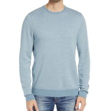 Nordstrom Big  Tall Bird's Eye Crewneck Sweater Blue Chambry Birdseye Size 3XL