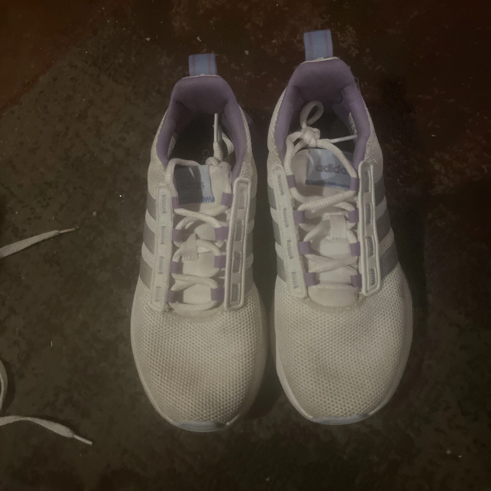 Scarpe Adidas Uomo 5 Racer TR21 Cloudfoam Running Sneakers Bianco Tessuto Stringate