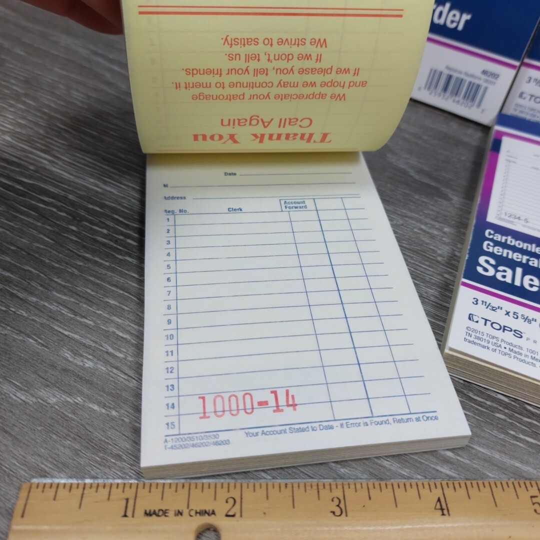 4 - General Purpose Sales Order Book, 2 Part Carbonless, 5-9/16" x 8-7/16" 2015