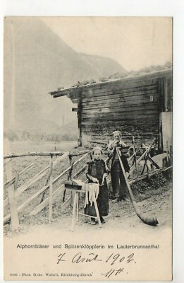 SCHWEIZ SWITZERLAND Kanton BERN BERN Bern Lauterbrunnenthal ALPHORNBLASER