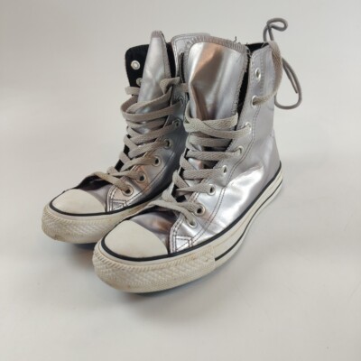 Converse Womens All Star High Top Trainers UK Metallic Lilac Vegan  Leather VGC UK
