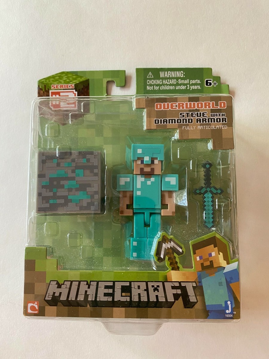 Mojang 2015 Minecraft Series #2 Overworld Steve With Diamond Armor 