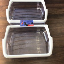 OEM Whirlpool Refrigerator Door Shelf Bin Set of 2, 2179607, WPW10321304