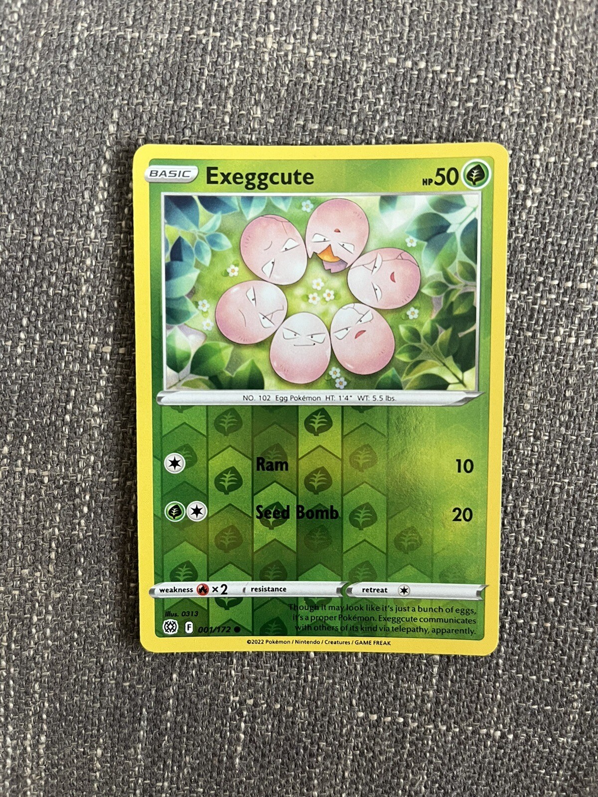 Exeggcute Reverse Holo 1/172 Brilliant Stars 2022 Pack Fresh Sleeved