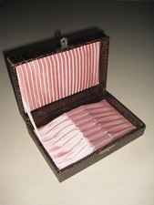 BESTECKKASTEN Etui 6 teilig Lederoptik Löffel Gabel Ordnung Alt Vintage Retro