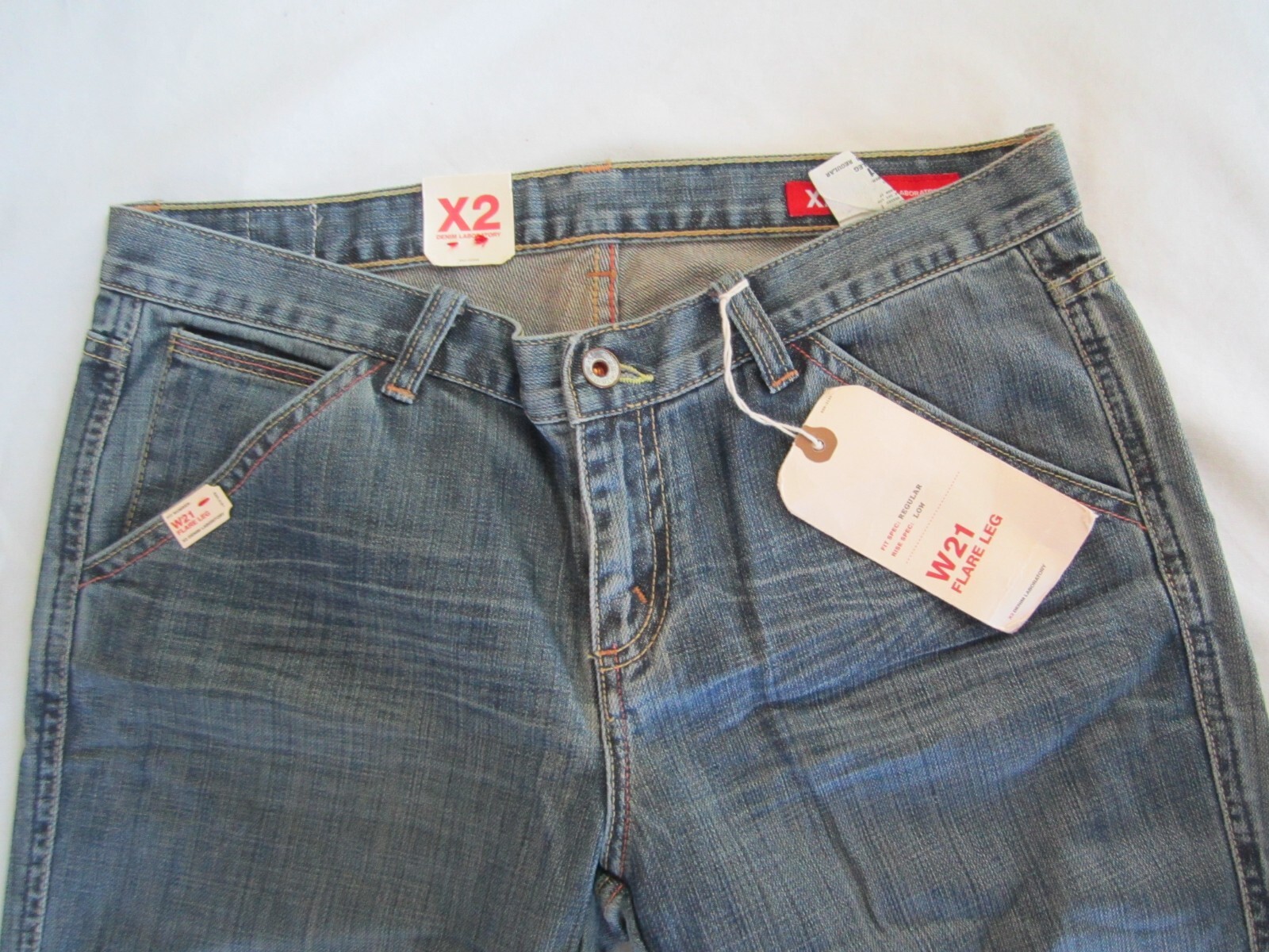 X2 Denim Laboratory Jeans Size 9 Fit Number W21 Flare Leg Low Rise NWT ...