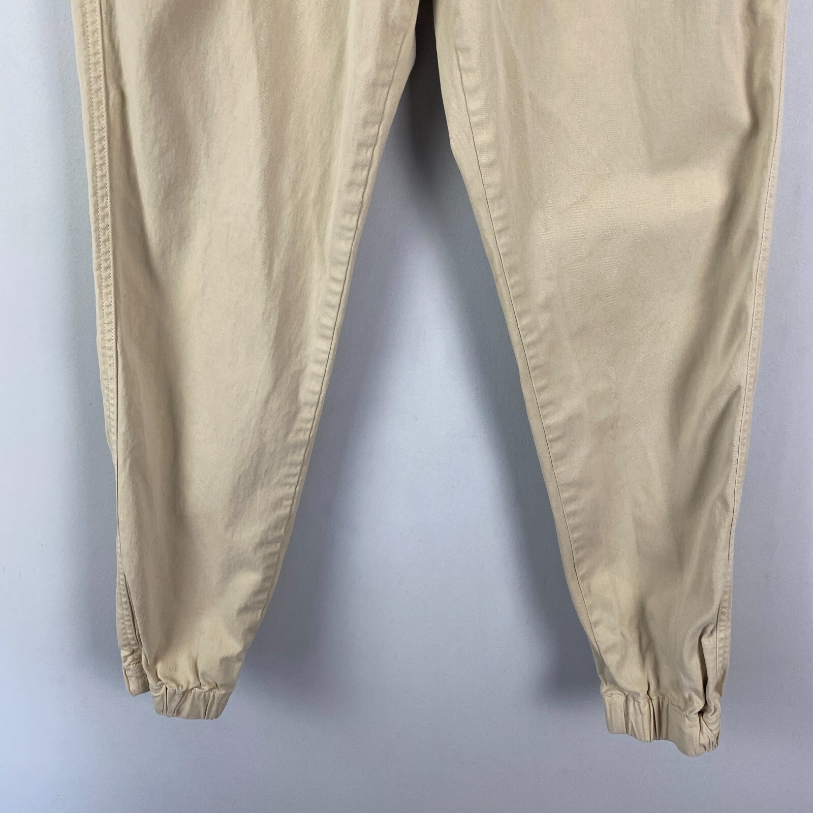 Bearbottom Pants Small Beige Solid Jogger Cuff St… - image 3