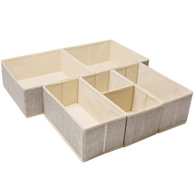Underwear Drawer Organizer, 6 Set Foldable Underwear Drawer Organizer and Clo...