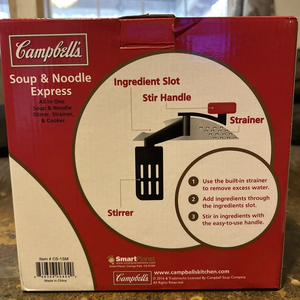 Cocina coladora agitadora todo en uno Campbell's Soup and Noodle Express - olla de barro Foto 3 de 4