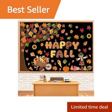 YUUIKLLE Fall Bulletin Board Decorations Set, Happy Fall
